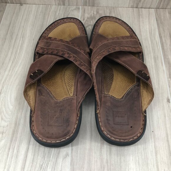 Johnston & Murphy JM Sandals Mens 10M Brown Leather Slip On Shoes main image 7